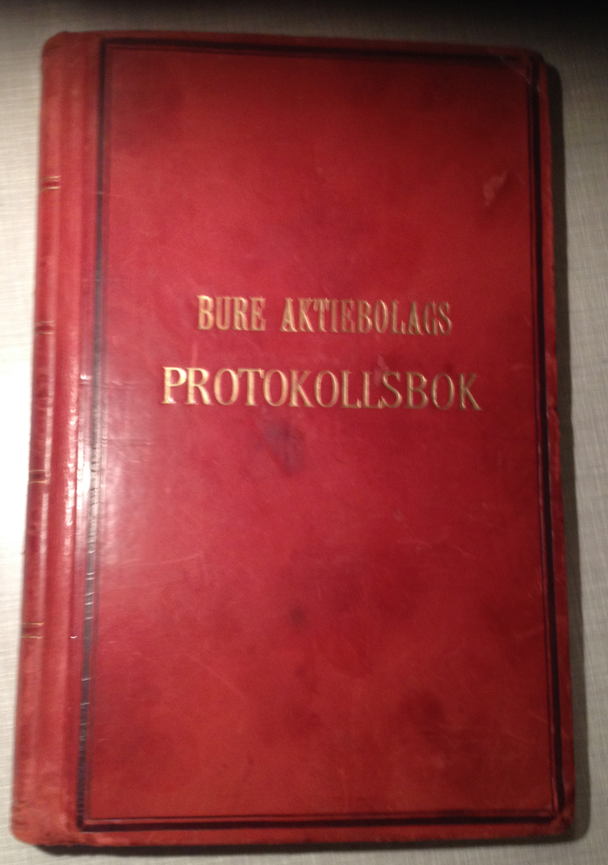 Bure aktiebolags protokollsbok